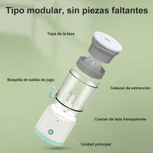 Exprimidor Portátil Inalámbrico de Alta Eficiencia, Extractor de Jugo Sin Residuos - Verde - Ver 6