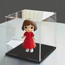 1pc Customized Transparent Acrylic Dustproof Display Box, Suitable For Displaying Flowers, Figurines Or Collectibles (Please Remove The Protective Film Before Use, And Select The Appropriate Size According To Your Needs) - Black - View 3