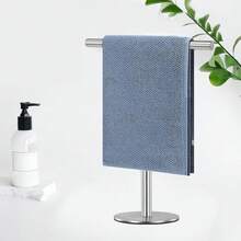 BTOOTB Soporte para Toallas de Mano, Toallero Vertical en Forma de, Toallero Negro Mate de Acero Inoxidable, Adecuado para Encimeras de Baño, Cocina y Tocador, Estilo Minimalista (Plata) - pago - Ver 11
