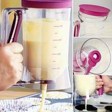1pc Pancake Cupcake Dough Dispenser With Squeeze Handle, Suitable For Baking Tray Mixture Dispenser, 4-Cup Measuring Tool Kitchen Dough Separator, Suitable For Cookies, Cakes, And Waffles - Nhiều màu - Xem 9