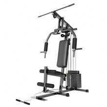 LIZHOUMIL Sistema de máquina de gimnasio doméstico con pila de pesas de 100 libras, máquina de pesas multifuncional, estación de entrenamiento de Body completo, equipo de ejercicio, todo en uno gimnasio doméstico con sistema de poleas para entrenamiento de fuerza - Negro - Ver 2