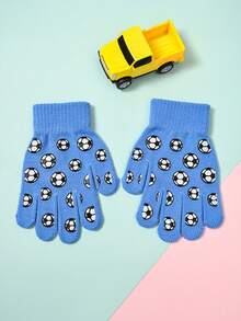 冬季运动主题亚克力耳套和手套套装，针织编织耳罩，适合户外活动，男女通用寒冷天气装备 - 耳罩+手套 - 查看 5