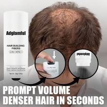 Adglamful 30g Hair Fiber Powder With Air Pump Dispenser - 2-In-1 Air Pump & Bottle, Precise & Even Powder Dispersion, Instantly Thickens Hair, Quick 30-Second Styling, Weightless Volumizing For Thinning Hair, Natural Look