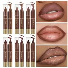 Fit Colors 1pc Matte Chocolate Scented Waterproof Lip Liner, Precise Lip Contour For Daily, Festivals, Parties, Stage Makeup - Nhiều màu - Xem 2