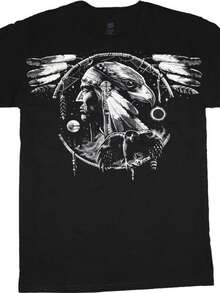 Chief T-Shirt, Native Land Shirt, Tee, Land Tee, Nomad Shirt, G - 黑色 - 查看 1