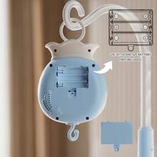 1pc Baby Crib Mobile, Cartoon Christmas Deer Musical Rotating Crib Mobile, Night Light, Electric Rotating, Cartoon Design, For Daily Use - Multicolor - View 7