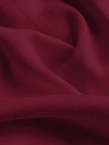 Rusttydustty 女士白色V领短袖叠层下摆衬衫，波西米亚风格，适合海滩、夏威夷音乐节和热带度假等夏季穿着 - 酒紅色 - 查看 8