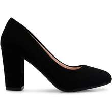 Women's Classic Round-Toe Platform Pumps High Block Heel - Adorable,-2025 - Red Patent* - View 3