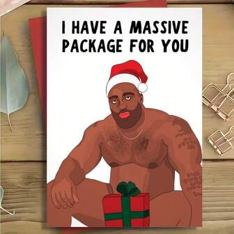 Funny Greetings, Funny Christmas Cards For Men And Women, Barry Wood, Jumbo Pack Cards | Dirty Christmas Cards For Friends, Girlfriend, Boyfriend, Husband, Wife, Fiance, Naughty Christmas Cards For Him/Her