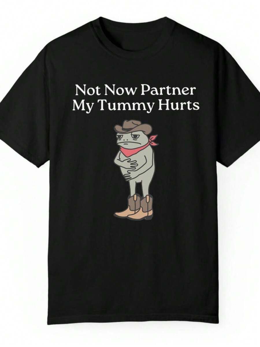 Lactose Intolerant Frog T-Shirt_ Funny Gen Z Meme Shirt - 黑色 - 查看 1