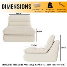 Bean Bag For Sofa, Floor Chair With Backrest, Comfortable Lazy Sofa, One-Piece Compression, Extra Thick, Bedroom Chair, Living Room Chair, Bedroom Chair