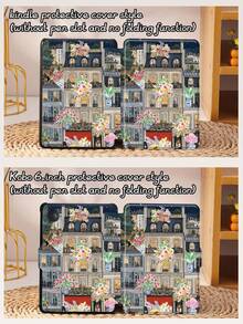 Kingsung 街头风图案平板电脑保护套，兼容 iPad 9.7/10.2/10.5/10.9/12.9/Pro 11（第十代）、Galaxy Tab S6 Lite 10.4 英寸、Kindle Paperwhite 第十二代（2024 年款）、Kindle 第十一代（2022 年款），柔软防震，带智能支架/自动唤醒/睡眠功能 - 彩色 - 查看 10