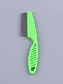 1pc 2-In-1 Pet Hair & Tear Stain Remover Brush - Stainless Steel Dog & Cat Flea Comb, Effectively Trims & Gently Removes Matted Fur And Fleas, Suitable For Dogs And Cats