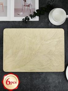 1-8pcs Simple Rectangular PVC Placemats, Washable, Easy Clean, Wipeable, Non-Slip, Heat-Resistant, Dining Table Mats, Sweet Reverie, Elegant Placemats, Tabletop Setting, Kitchen Dining Mat, Holiday Wedding Decor - Multicolor - View 16