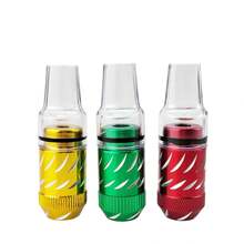 1pc Random Color Metal And Acrylic Mini Nipple Tube Portable Cigarette Smoking Accessory With Mouthpiece,Mini One Metal Tobacco Portable Smoking Pipe,For Party Favors,Christmas,Mother's Day,Father's Day Gifts, Back-To-School Supplies - 彩色 - 查看 6