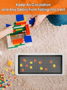 2/4pcs Floor Register Vent Covers - Sticky, Anti-Insect & Anti-Clogging Air Vent Mesh Screen For Home Floor/Wall/Ceiling Air Vent Filters