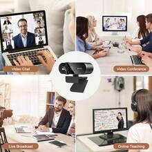 1080P 2K 4K Webcam For PC Web Camera Cam USB Online Webcam With Microphone Autofocus Full Hd 1080P Webcam For Computer - 黑色 - 查看 8