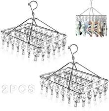 Perchero Portátil de Metal con 80 Pinzas y Ganchos Rotativos - 1 - Ver 8