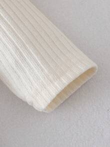 Toddler Girls' Fashion Cute Casual 2-Piece Set: Turtleneck Apricot T-Shirt + Plaid Collar Pleated Dress