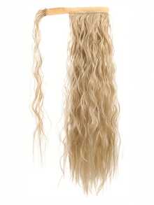 18-30 Inch Black/Brown/Golden Curly Wavy Invisible Corn Silk Ponytail Hairpiece With Claw Clip, Fluffy Ponytail Hair Extensions Suitable For Women And Girls, For Party And Daily Use - Black-brown - 查看 31