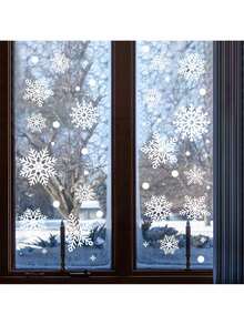 3 buc adezive pentru ferestre cu fulgi de zăpadă de Crăciun, adezive statice reutilizabile, pentru casă, decor de sărbători, petrecere de Crăciun, petrecere cu tematică de iarnă, uși de sticlă, dulapuri, ferestre, ușor de aplicat