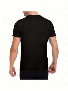Camiseta Retro de Gallo Genial con Gafas, Camiseta Deportiva para Hombre Cómoda y Versátil, Adecuada para Primavera, Verano y Otoño - Negro - Ver 3