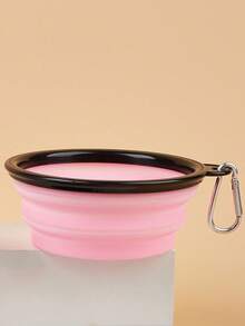 1pc 350ml/650ml Travel Portable Pet Bowl With Clip, Foldable For Drinking & Feeding Dog Outing Dog Stuff Dog Water Bottle Water Bottle