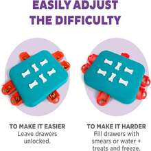 Outward Hound By Nina Ottosson Multipuzzle Level 4 Expert Dog Treat Puzzle For Enrichment, Blue - ColorB - 查看 4