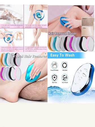 New Crystal Hair Removal Painless Hair Removal Tool Exfoliating Ladies Painless Physical Hair Removal Machine Manual,Skin Care, Cosmetics, Nails