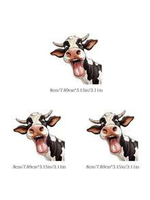 1 pièce/2 pièces/3 pièces Autocollants de transfert de chaleur drôles de tête de taureau, convenant pour les sweat-shirts à capuche, t-shirts, sweats, jeans, sacs à dos, sacs à main, taies d'oreiller et casquettes de baseball rétro. Autocollants en plastique lavables durables pour l'artisanat et la décoration - faciles à repasser, cadeau parfait pour les artisans et les passionnés de DIY