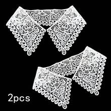 Elegant White Hollowed-Out Floral Lace Collar - DIY Dress & Shirt Decoration, Delicate Long Lace Accessory For Dresses, Blouses, Jackets - Versatile Fashion Embellishment, Laces For Clothes, Blouse Decoration, Intricate Pattern, Fine Craftsmanship, Vintage Style Lovers