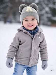 1 件刺绣个性化婴儿针织帽幼儿儿童 26 个字母无檐小便帽工艺女婴骷髅帽适合婴幼儿女孩日常佩戴 0-3 岁