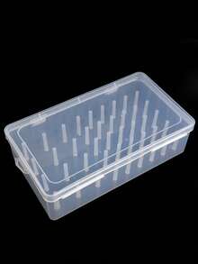 1pc 42-Spool Sewing Thread Storage Box, Transparent Plastic Spool Holder, Embroidery Storage Box, Embroidery & Sewing Tool Kit Box, Portable Large Capacity Needle Case, Handheld Sewing Box, Suitable For DIY Sewing, Embroidery, Quilting Accessories - Multicolor - View 3