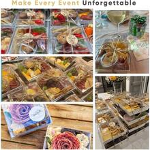 50 Pack Small Charcuterie Boxes With Lids - To Go Paper Charcuterie Box, Disposable Food Containers, 5Inch Dessert Boxes - Sandwich, Cookie, Sushi, Cake Slice, Strawberries Brown - trắng - Xem 5