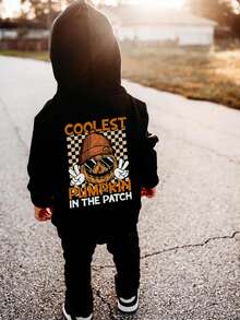 1pc Young Boy Casual Graphic Print Pullover Hoodie Sweatshirt, Thermal Lined, Long Sleeve, Autumn/Winter - Hoodie & Sunglasses Designed To Inspire Future Leaders Changing The World