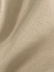 Chaqueta bomber suelta de manga larga de unicolor de felpa para mujer, estilo casual de moda para primavera/otoño - Caqui - Ver 7