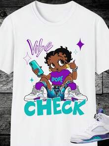 5 Grape Sneaker Match Shirts, Grape Ice Emerald Green Black White, Unisex Grape 5 Shirts For - 黑色 - 查看 1