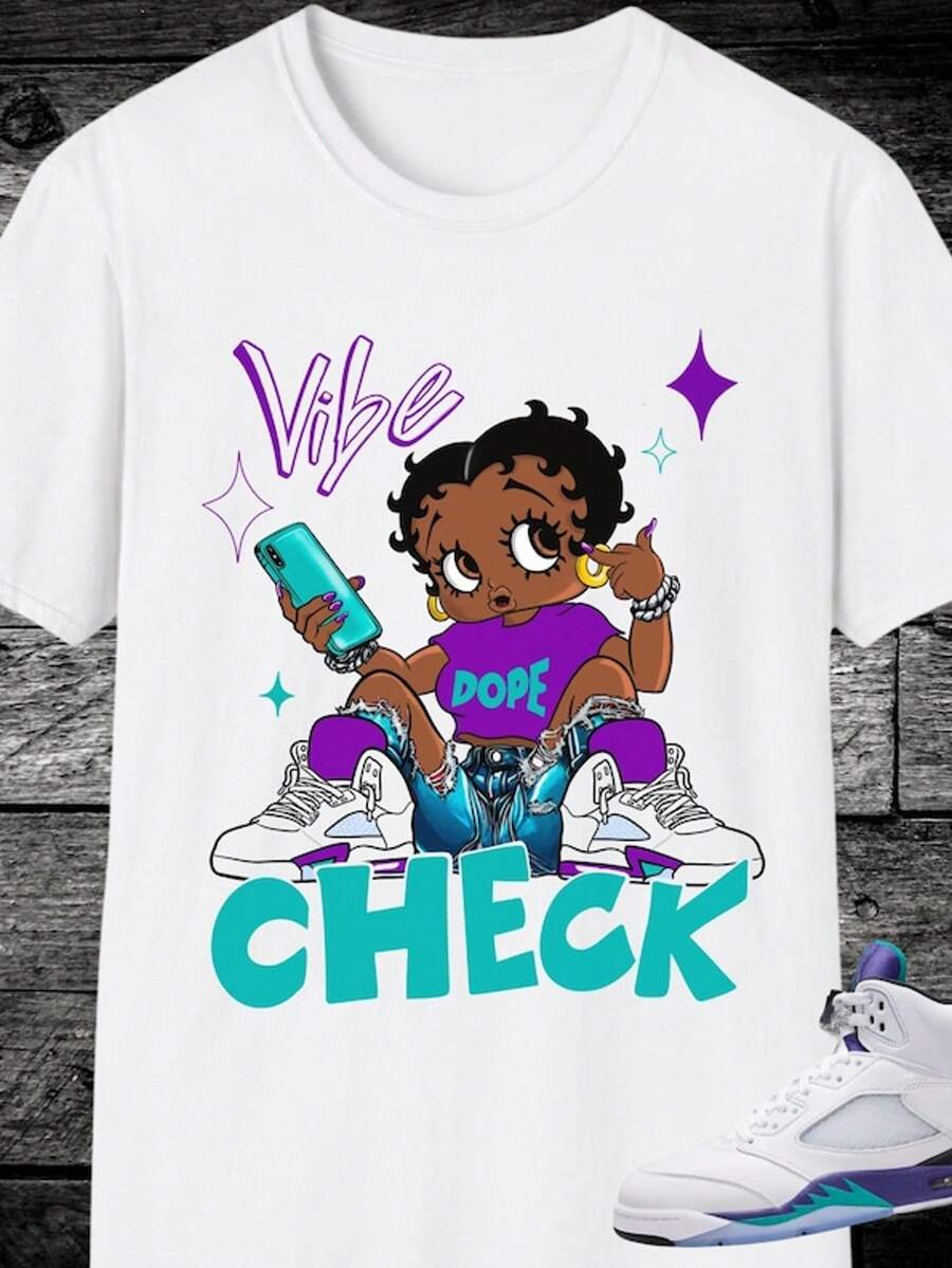 5 Grape Sneaker Match Shirts, Grape Ice Emerald Green Black White, Unisex Grape 5 Shirts For - 黑色 - 查看 1