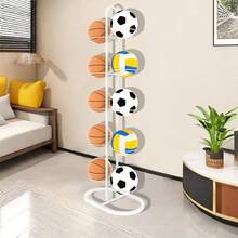 多功能白色篮球架，家用篮球收纳架 - 白色 - 查看 13