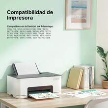 WISETA Cartuchos de Tinta Compatible para 664 664XL Compatible con DeskJet Ink 1115 2135 3630 2675 3635 3775 3835 4535 4675 5075 (1 Negro 1 Color) - T206 T207 - Ver 12