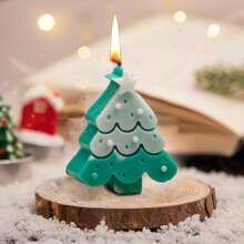 Christmas Scented Candles - Xmas Tree Shaped Soy Wax Aesthetic Candles, Cute Aromatherapy Burning Candles For Christmas Party, Holiday, New Year & Home Table Decor