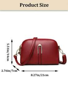 Minimalist Versatile Shoulder Bag&Small Square Bag For Women,2-Layer Zipper Diagonal Shoulder Bag, Fashionable PU Soft Leather Women's Handbag, Simple Versatile Clutch, Middle-Aged Women's Bag, Shoulder Small Purse[US Local Warehouse]Travel Essentials - 彩色 - 查看 9