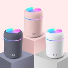 Colorful Cool Mini Humidifier, Essential Oil Diffuser, Aroma Essential USB Personal Desktop Humidifier For Car, Office Room, Bedroom Etc,2 Adjustable Mist Modes (White) - trắng - Xem 9