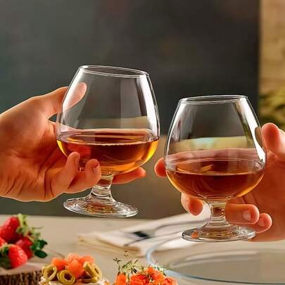 6 Stück Cognac/Brandy Gläser, Whiskey Gläser, Spirituosen Gläser, Stielgläser für Brandy, geeignet zum Trinken und Verkosten von Bourbon, Scotch Whisky, Spirituosen, ideal für Zuhause, Bar, Party, Hochzeit, perfektes Geschenk für Brandy-Liebhaber, Männer