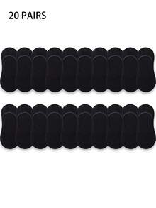 10/20双装薄款纯色隐形袜，防滑船袜，柔软舒适休闲蓬松袜，适合日常通勤、居家、办公、校园、运动，女士短袜，夏季保暖