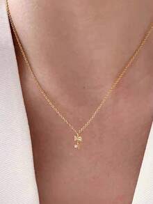 GAGAFEEL 1 pieza de collar de joyería de mujer con colgante cuadrado de circonita chapado en plata esterlina S925, regalo elegante