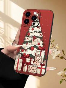 1 pieza Funda de teléfono con tema navideño, con borde elevado para la cámara y protección de bordes de cubierta de TPU, compatible con iPhone 16/15/14/13/12/11 Pro Max, Galaxy S25/S24/S23/S21 y series A54/A53/A52/A34/A15, regalo lindo para amigos, familia, parejas, cumpleaños