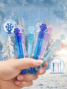 40pcs Christmas Snowflake Bubble Wands, No Water Needed, Suitable For Birthday Party Favors, School Events, Classroom Rewards, Outdoor Gifts, Christmas Gifts, Available In 10/20/40pcs - Multicolor - View 7