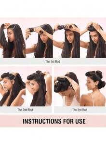 3pcs No Heat Hair Curlers, Easy Hair Curling Tools, Sleeping Hairstyle Design Tools, Ladies Foam Hair Curlers, Christmas, Hair Rollers, Heatless Curls, Hair Curler, Hair Products And Accessories For Barber Salon Beauty Travel Essentials