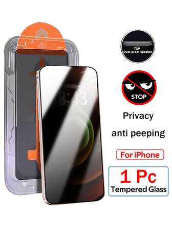 1Pc Tempered Glass Screen Protector Compatible With IPhone 14 15 16 Plus 11 12 13 17 Pro MaxXS X XR Dust Free Installation With Easy Full Coverage Positioning Installation Box Screen Protection Essentials, Applicable To Daily Shield, Office, Home Phone Screen Protector Phone Accessories Waterproof Shockproof Anti-Fall Scratch Resistant